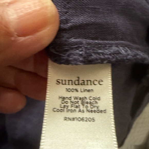 Sundance blue Tunic with Embroidered Details. 100% linen. - Picture 6 of 6